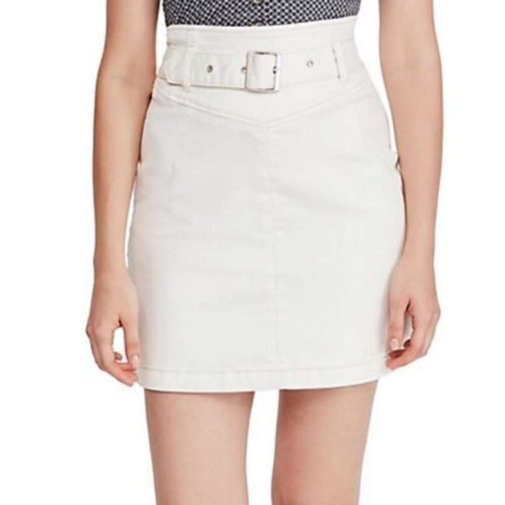 Free People Livin It Up Belted Pencil Skirt. 0